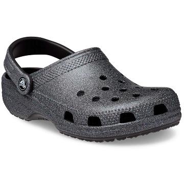 Crocs Classic Glitter Klumpa Női Fekete | HU 0129NWYB